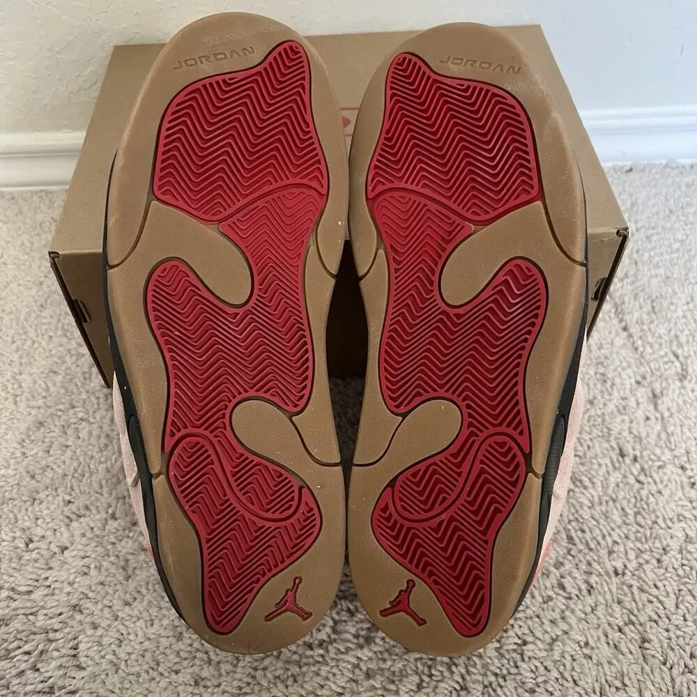 Jordan Men Pink Black Gum Suede Skate Nike Session Size 9 IB3731-600 New